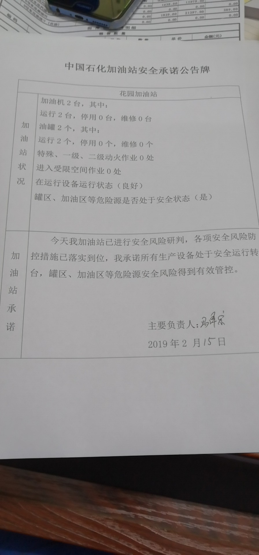 20190215安全承诺公告牌公示