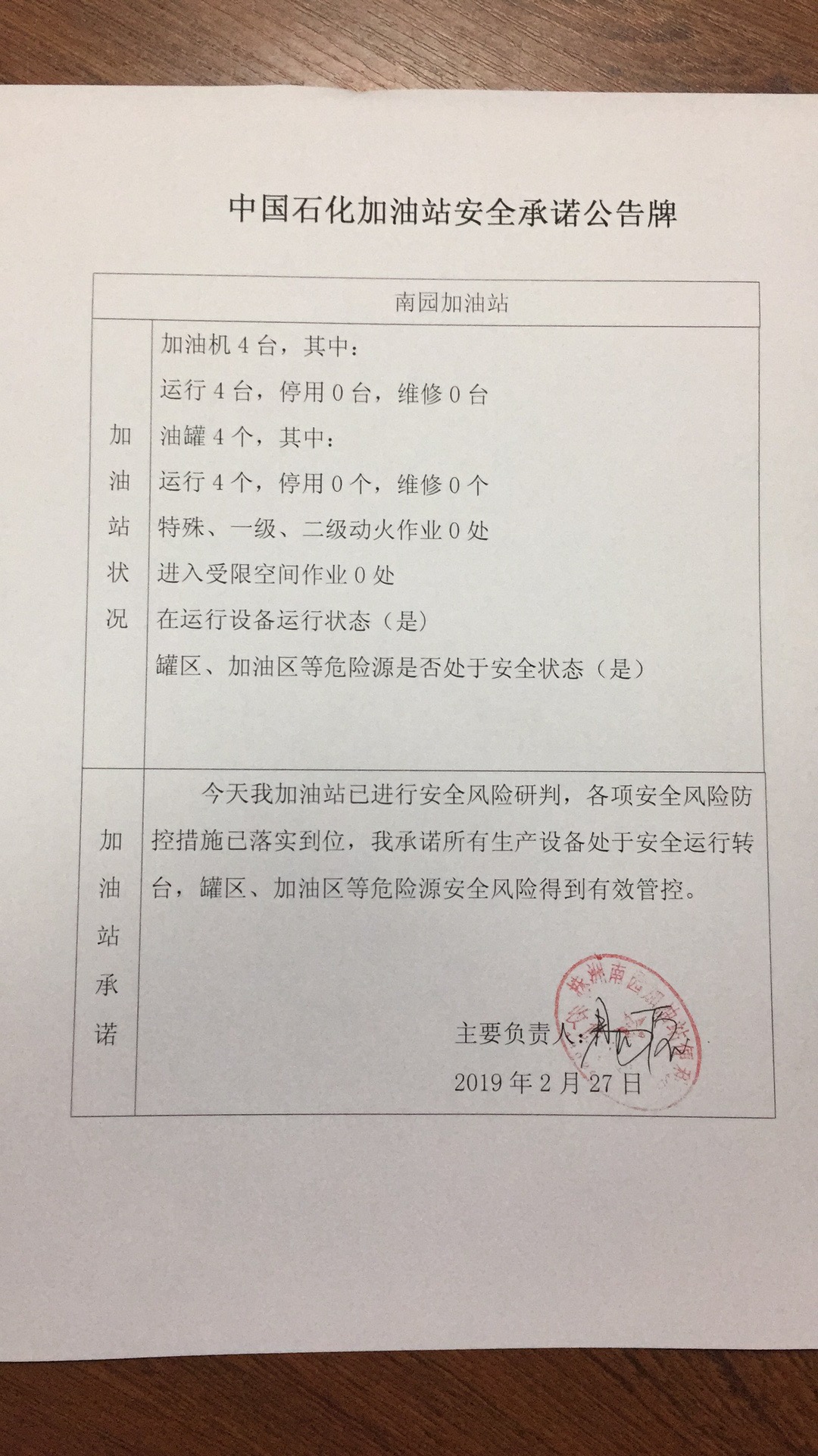 20190227安全承诺公告牌公示