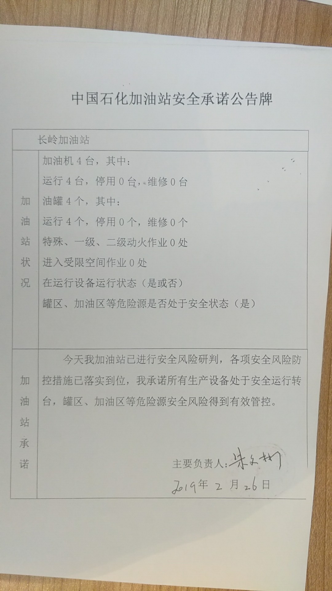 20190226安全承诺公告牌公示