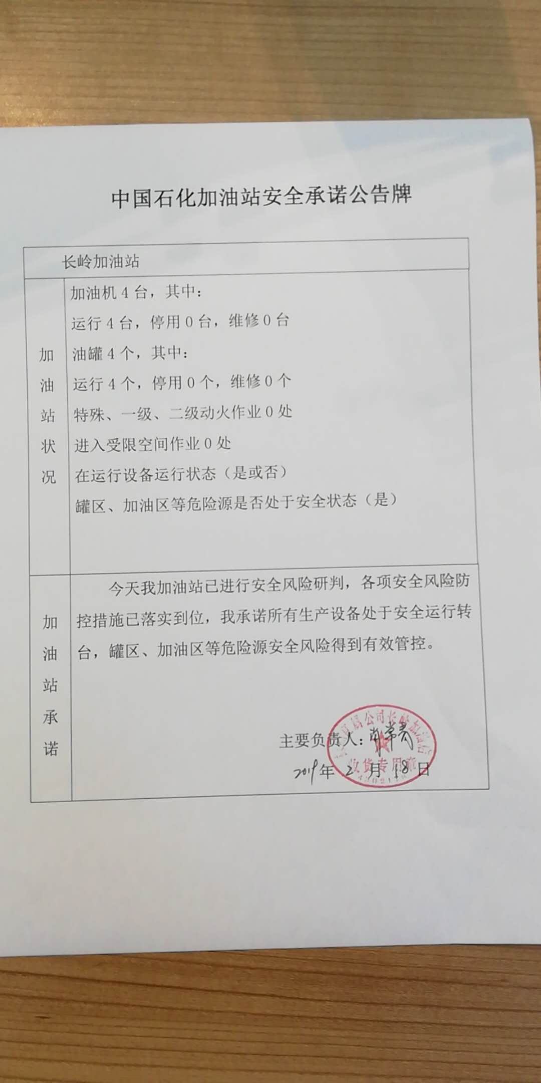 20190218安全承诺公告牌公示
