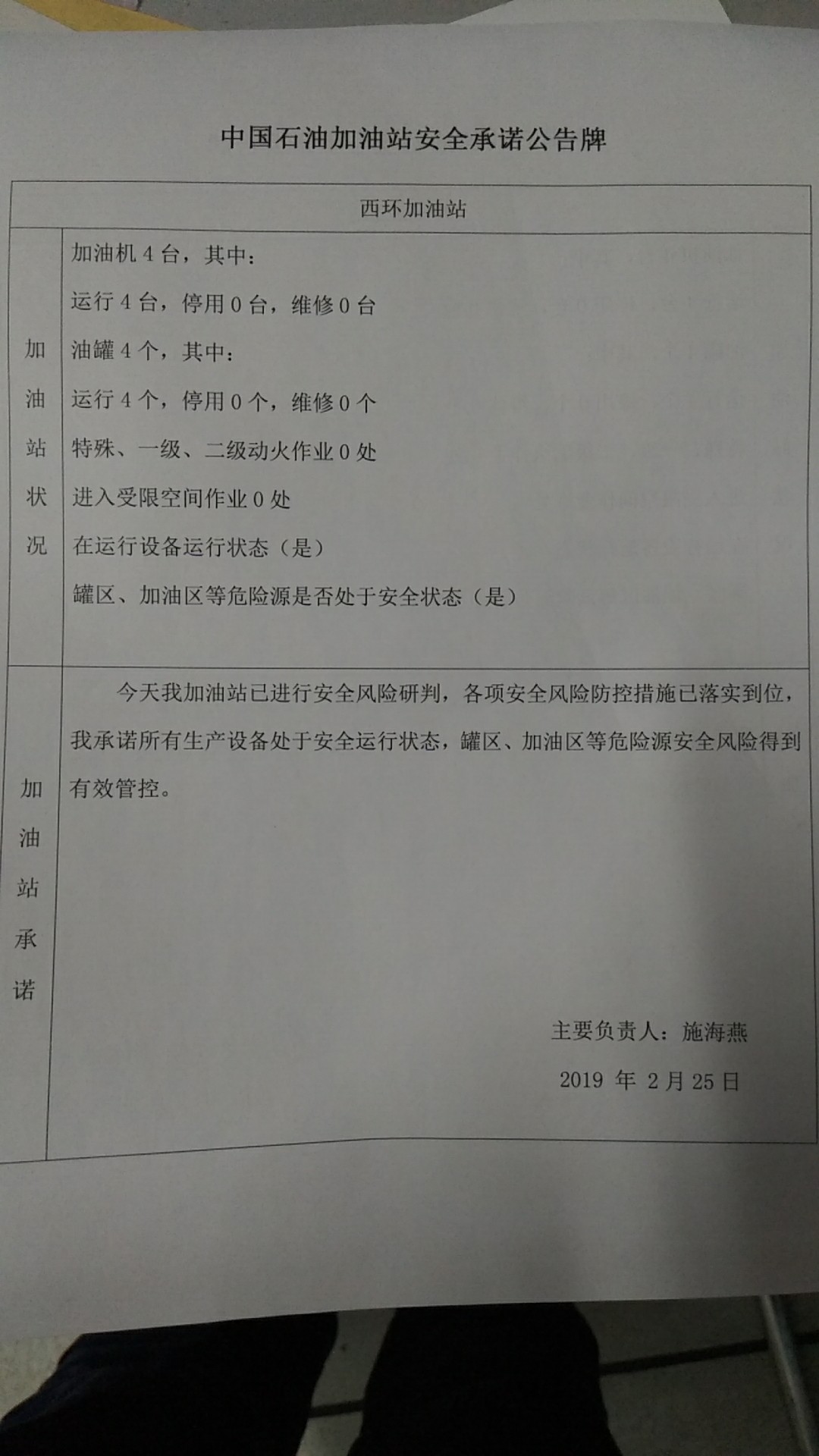 20190225安全承诺公告牌公示