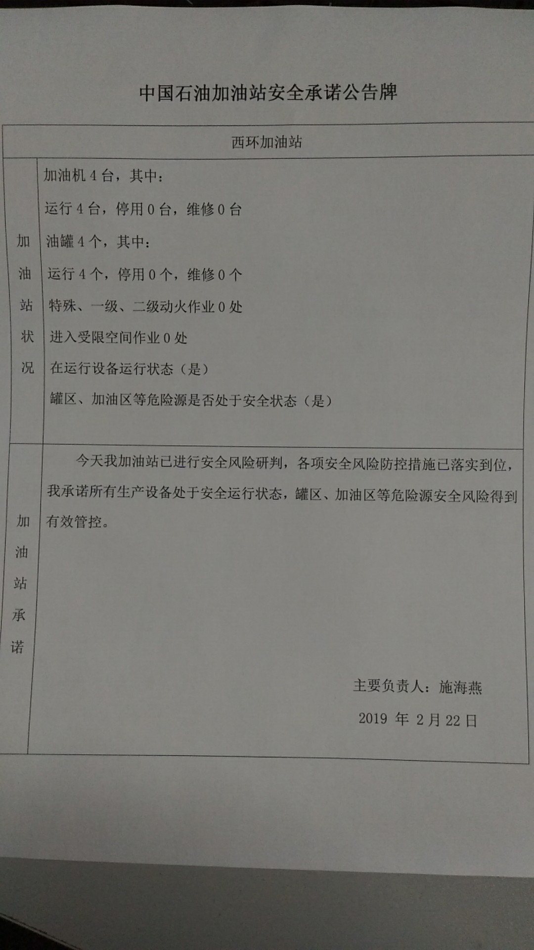 20190222安全承诺公告牌公示