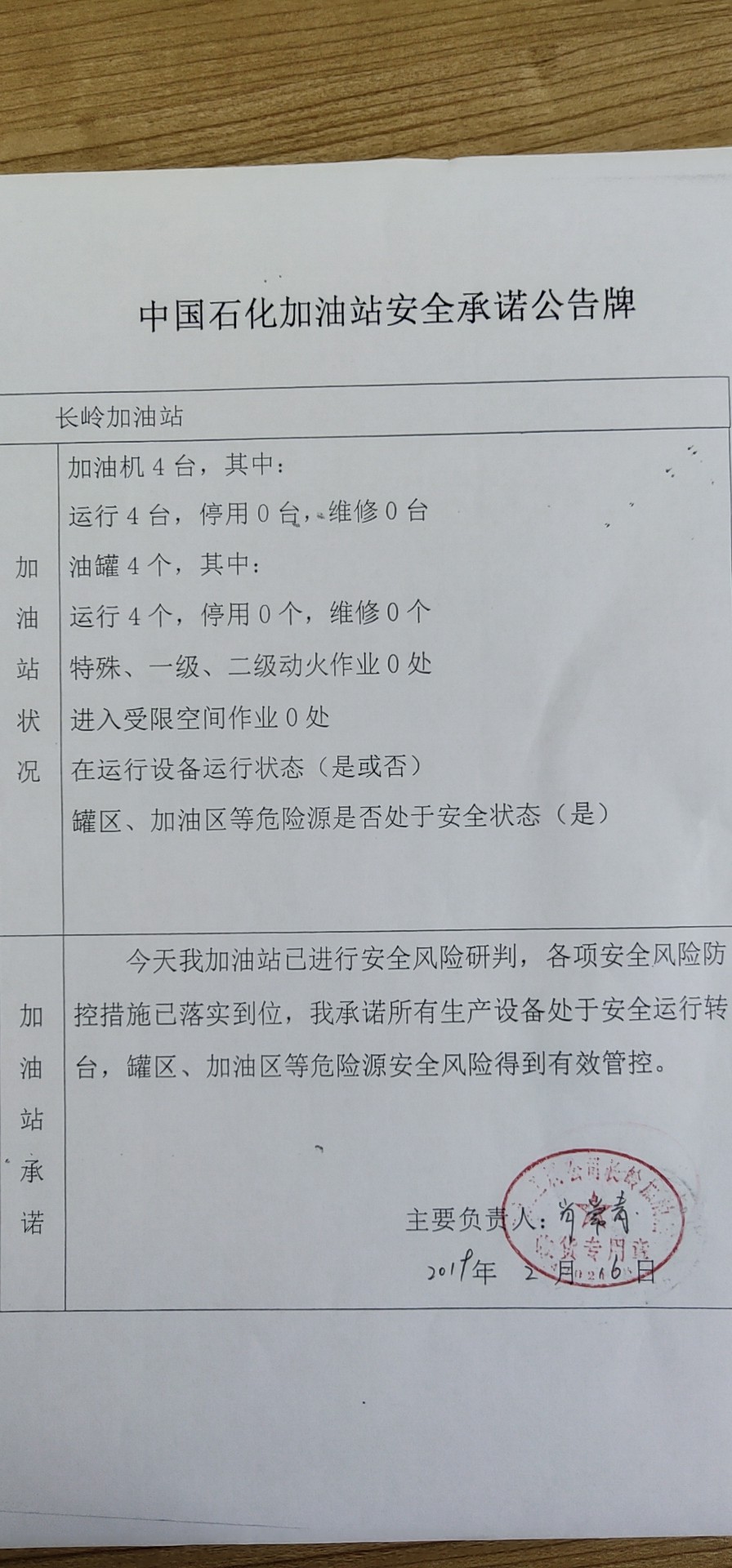 20190216安全承诺公告牌公示