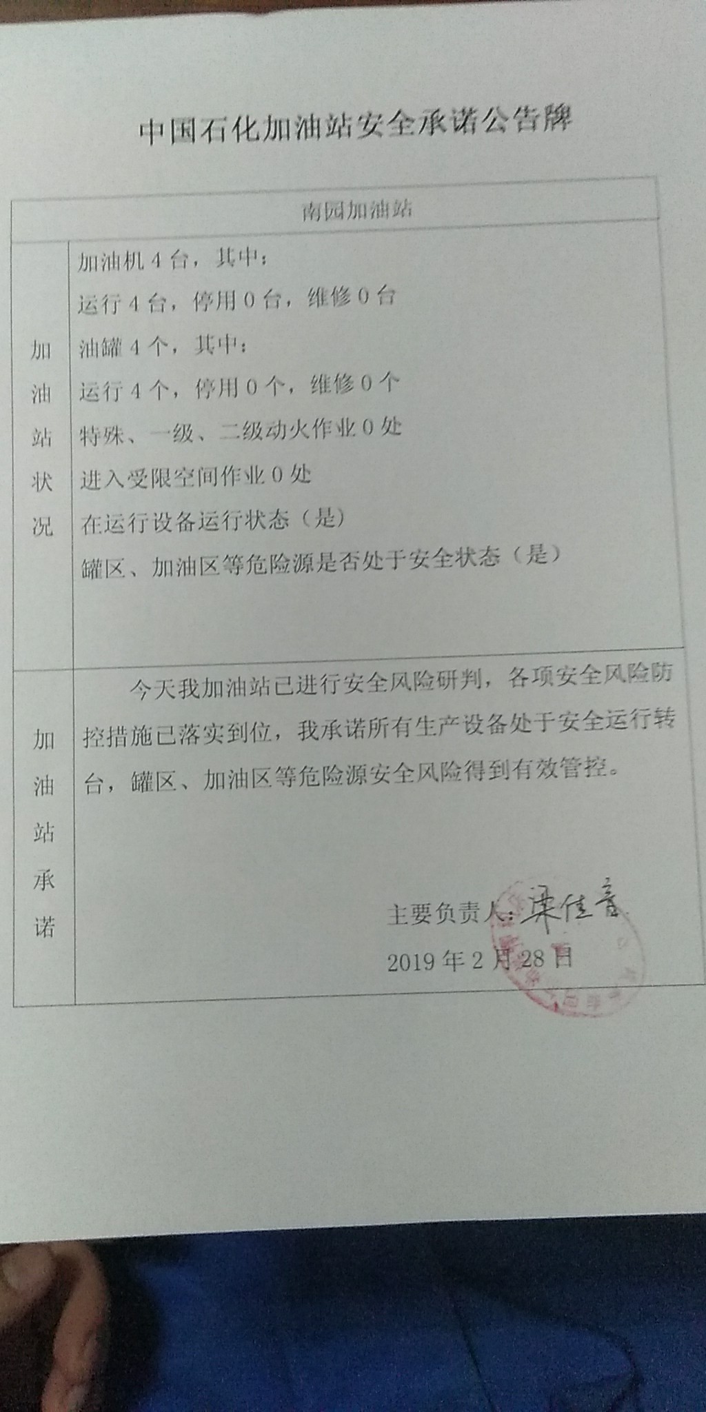 20190228安全承诺公告牌公示