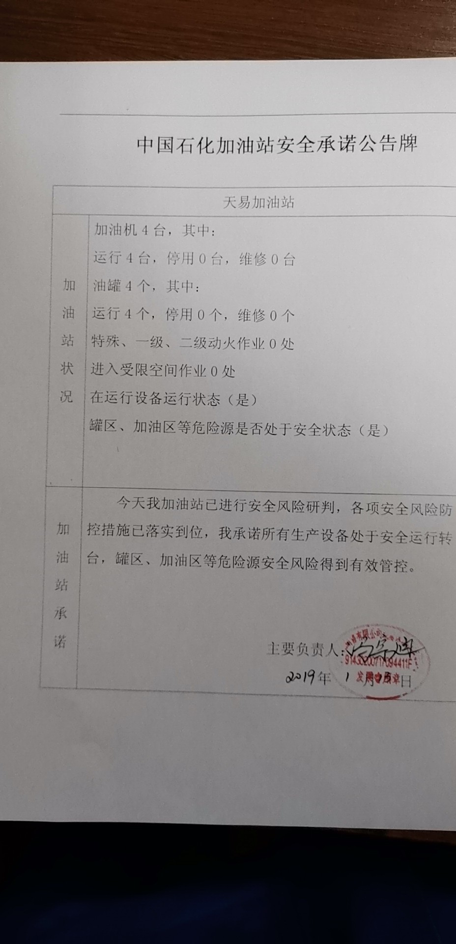 20190213安全承诺公告牌公示