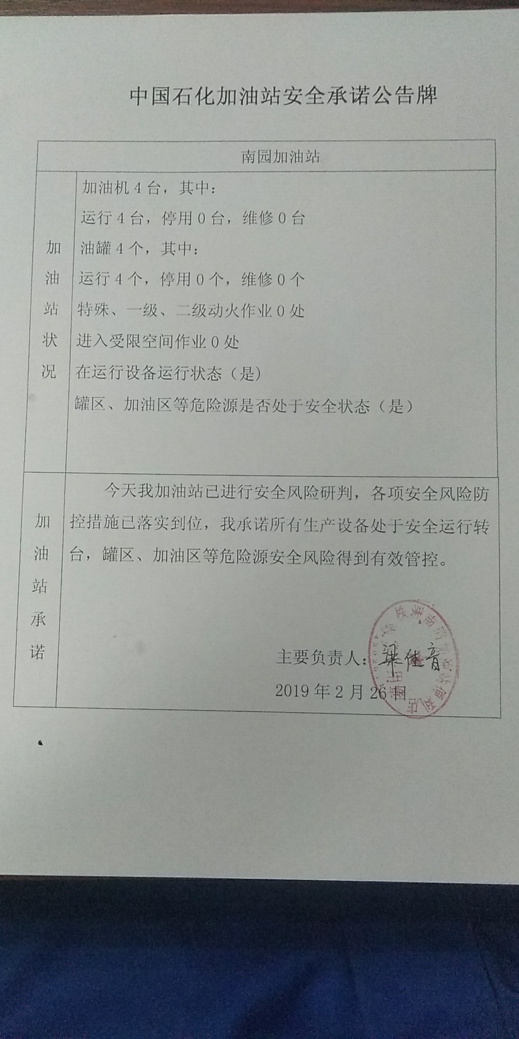 20190226安全承诺公告牌公示