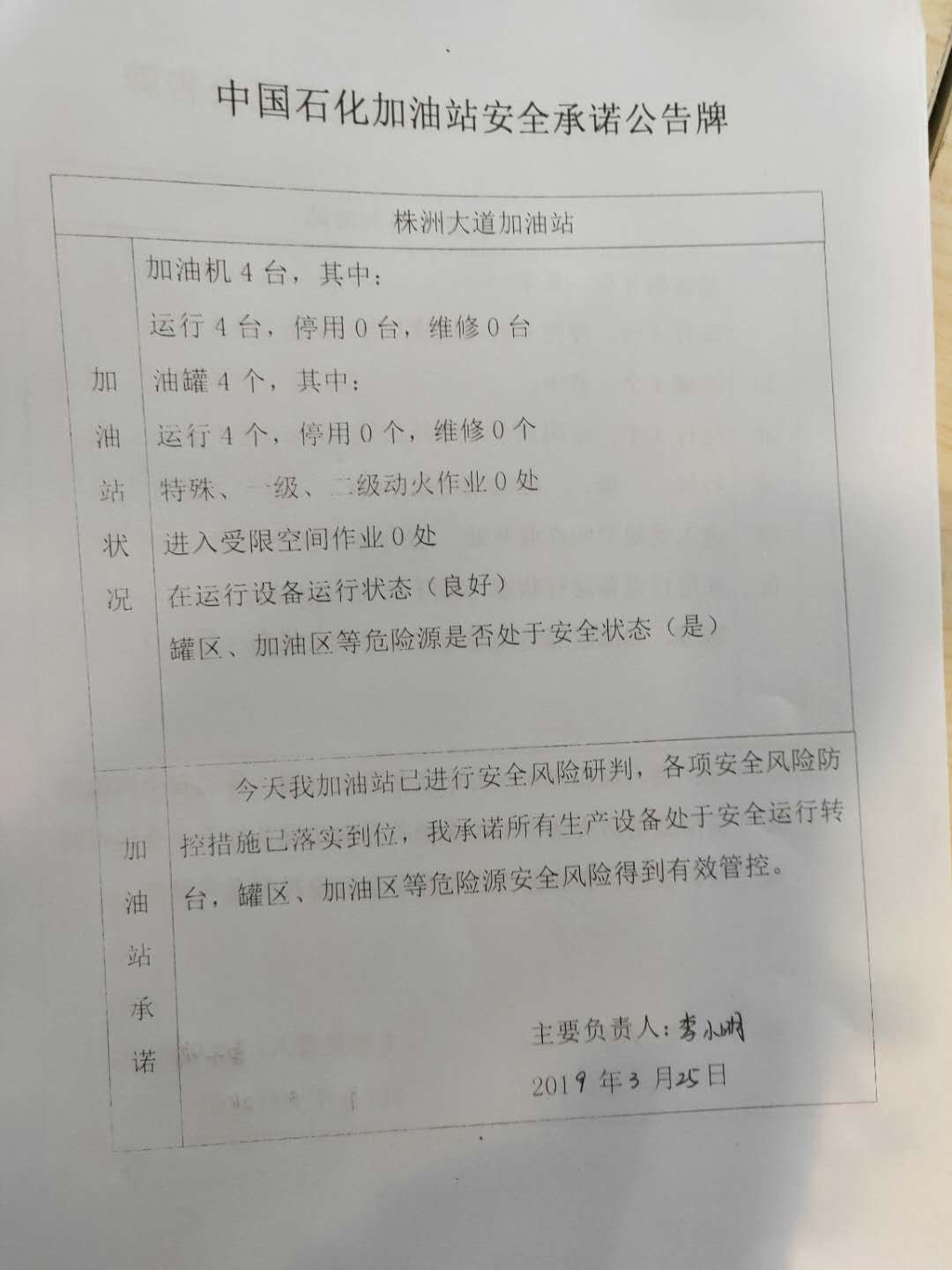 20190325安全承诺公告牌公示