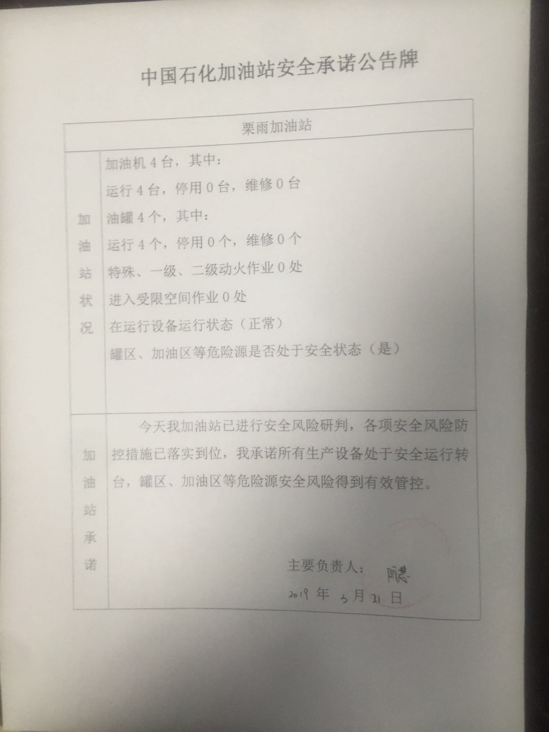 20190321安全承诺公告牌公示