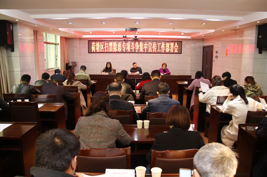 荷塘区召开扫黑除恶专项斗争集中宣传工作部署会