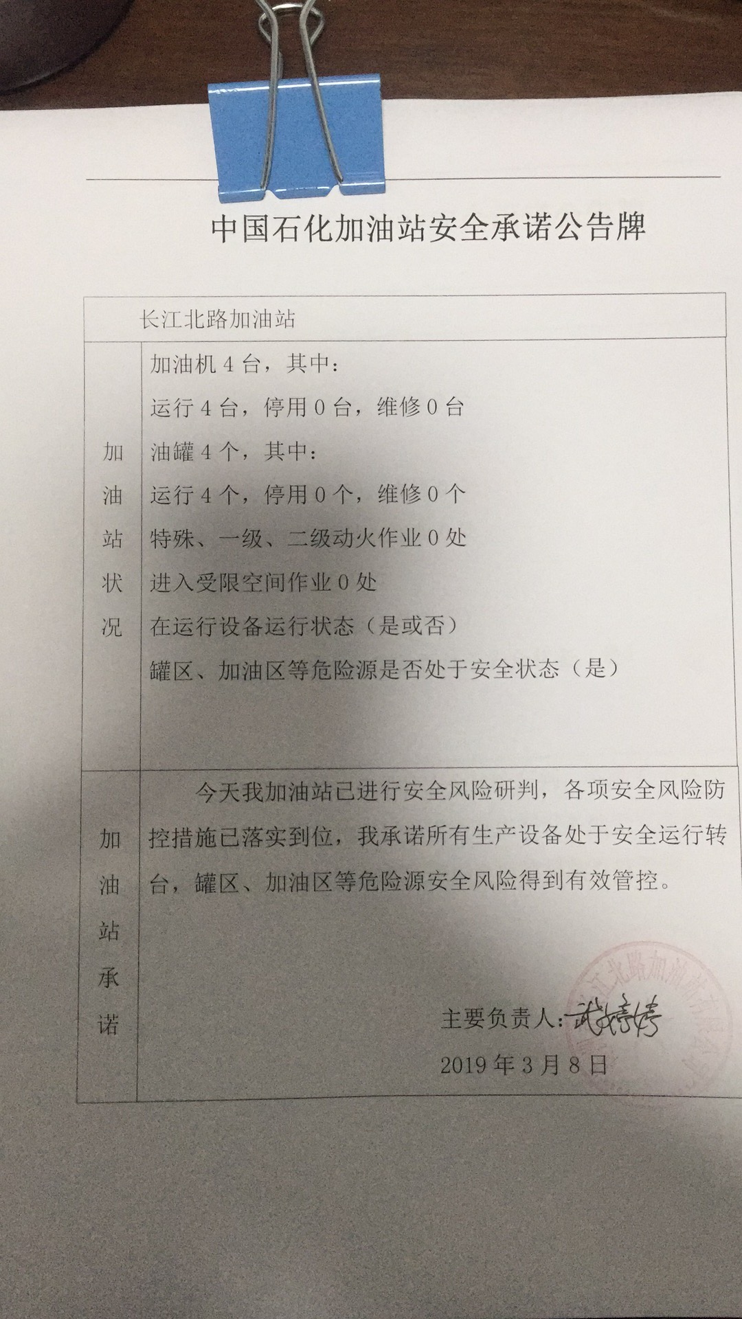 20190308安全承诺公告牌公示