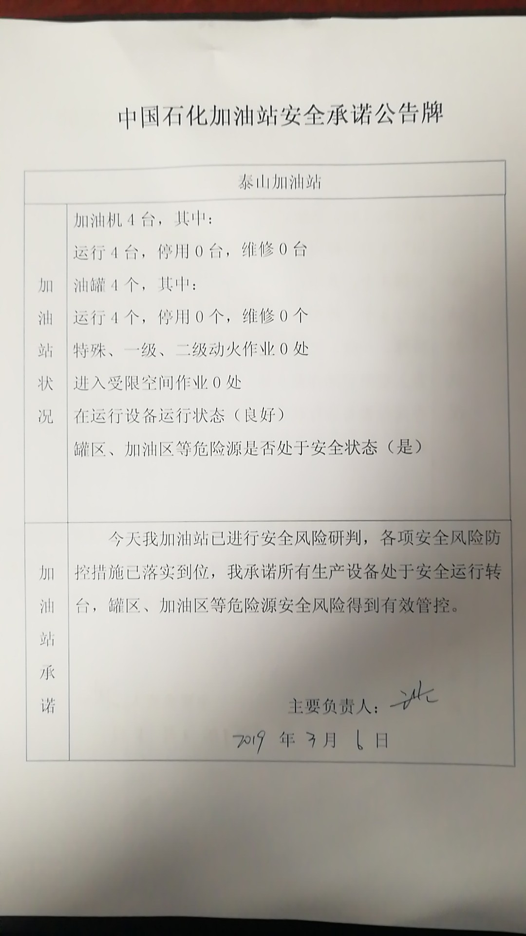 20190306安全承诺公告牌公示