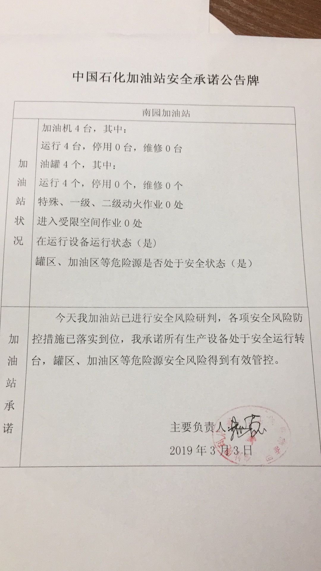 20190303安全承诺公告牌公示