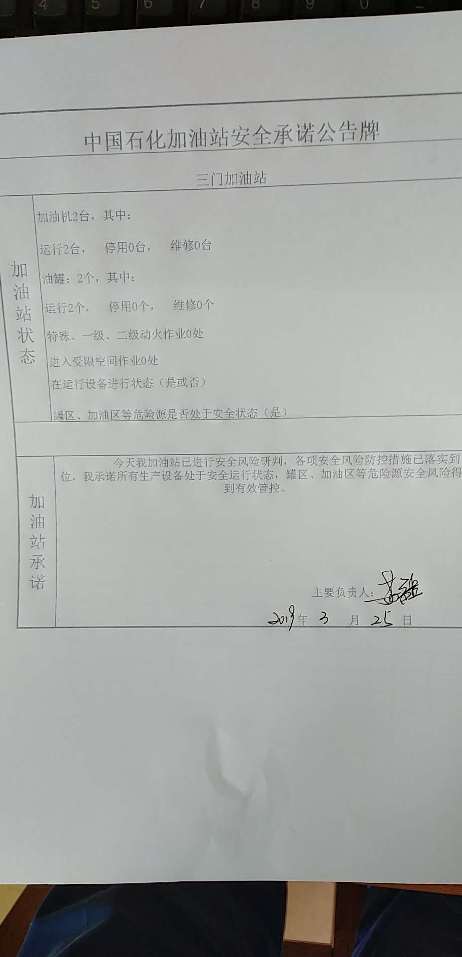 20190325安全承诺公告牌公示