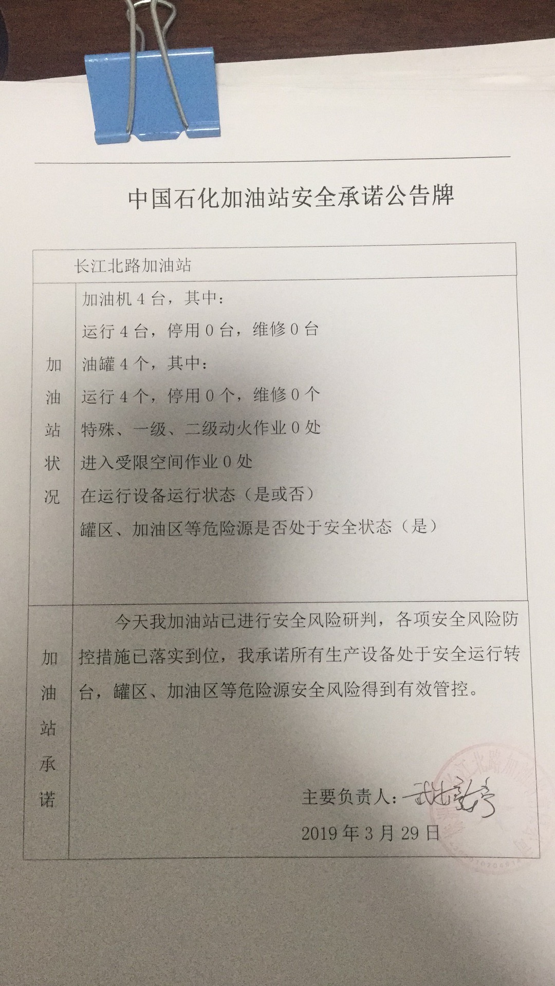 20190329安全承诺公告牌公示