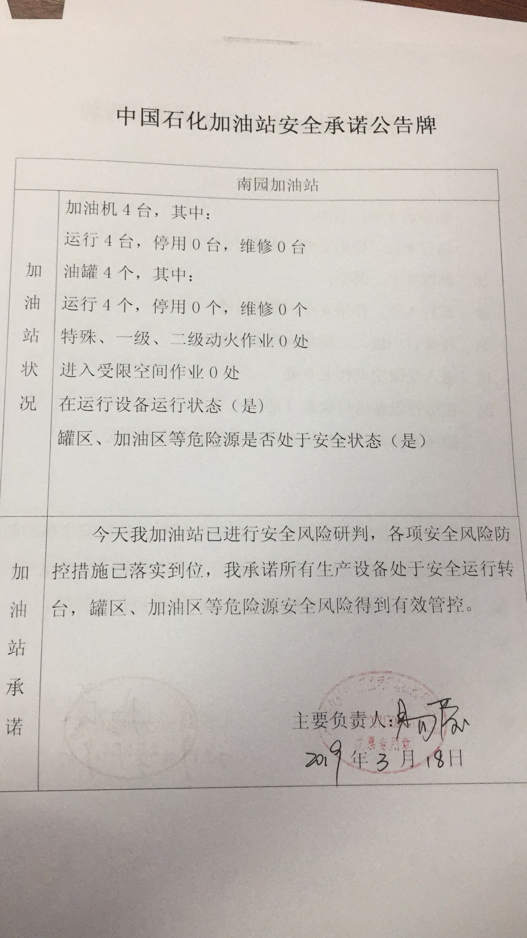 20190318安全承诺公告牌公示