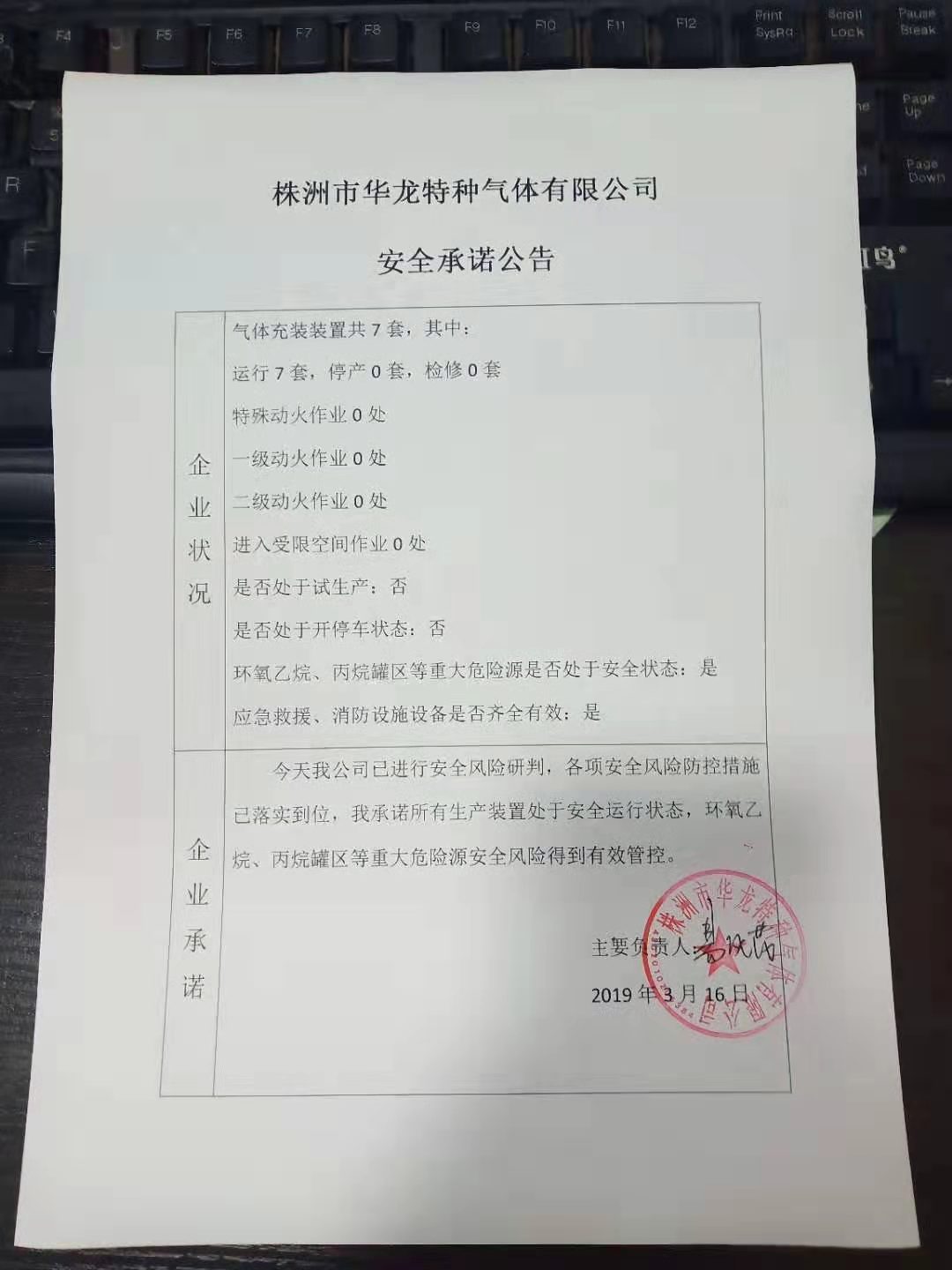 20190316安全承诺公告牌公示