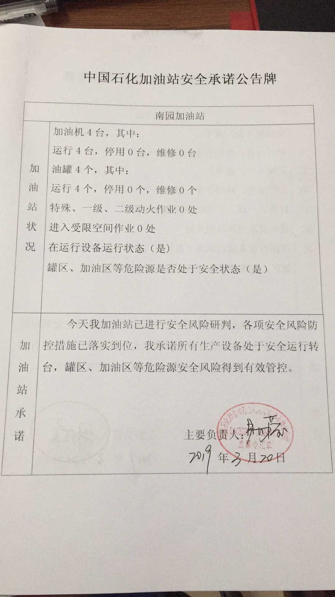 20190320安全承诺公告牌公示