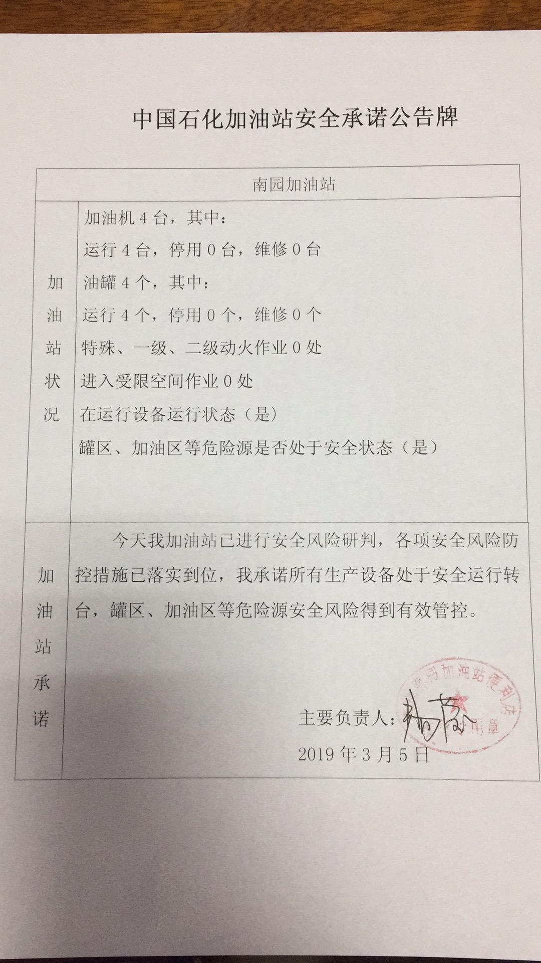 20190305安全承诺公告牌公示