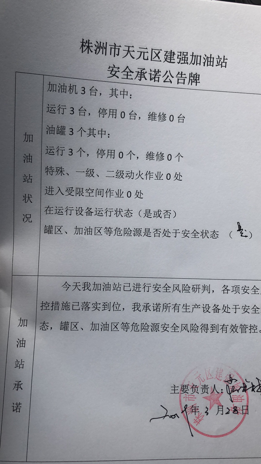 20190328安全承诺公告牌公示
