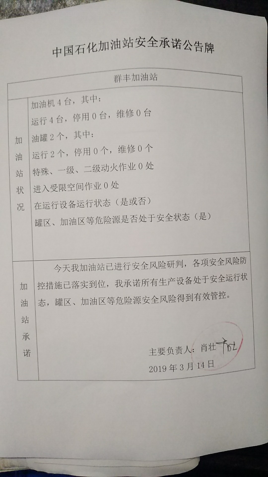 20190314安全承诺公告牌公示