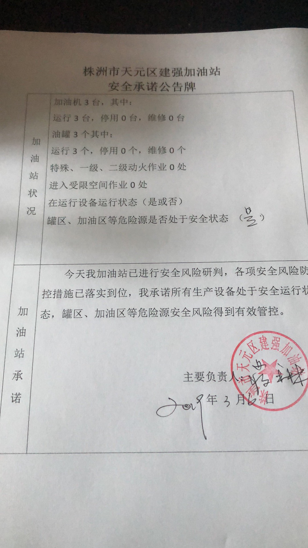 20190306安全承诺公告牌公示