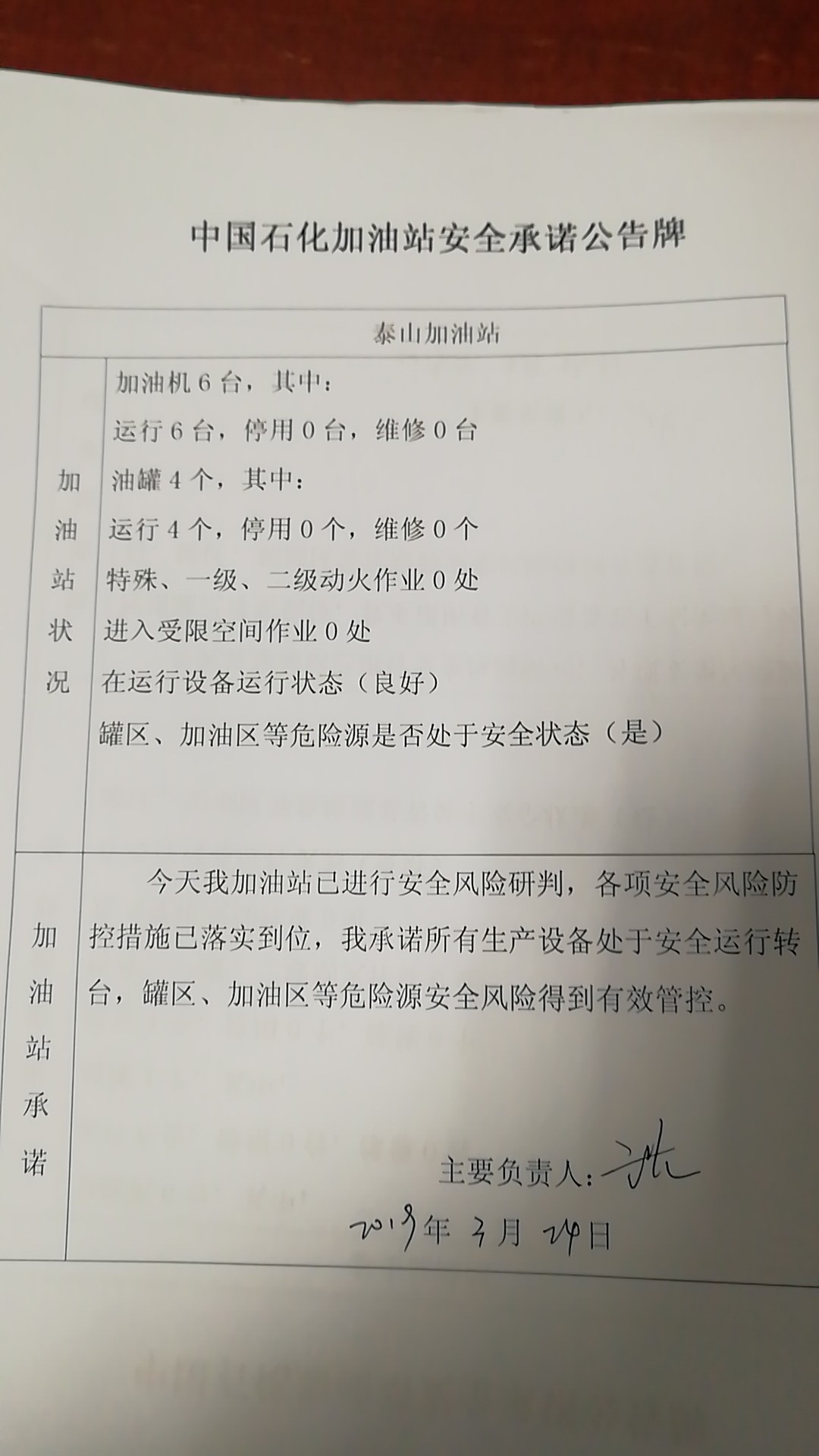 20190324安全承诺公告牌公示