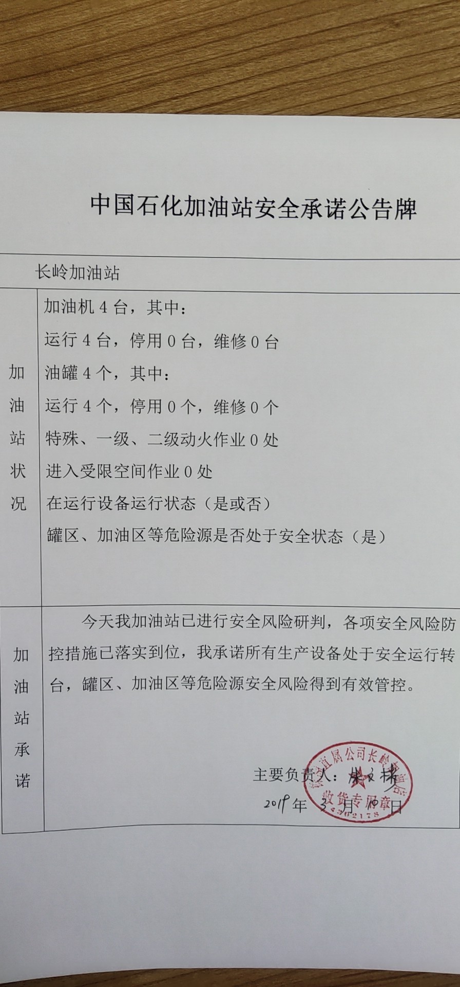 20190310安全承诺公告牌公示
