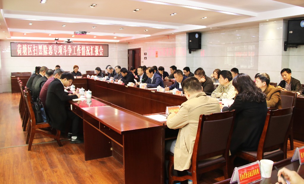 荷塘区召开扫黑除恶专项斗争工作情况汇报会