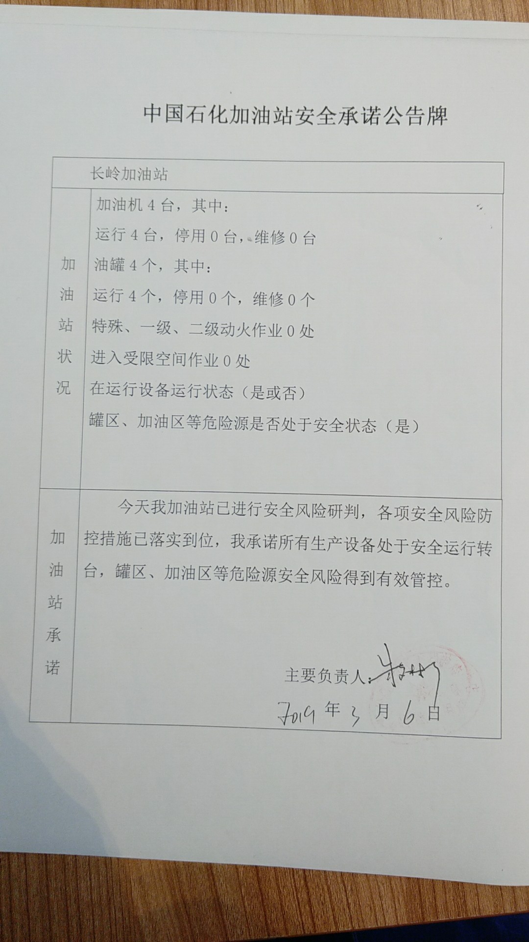 20190306安全承诺公告牌公示
