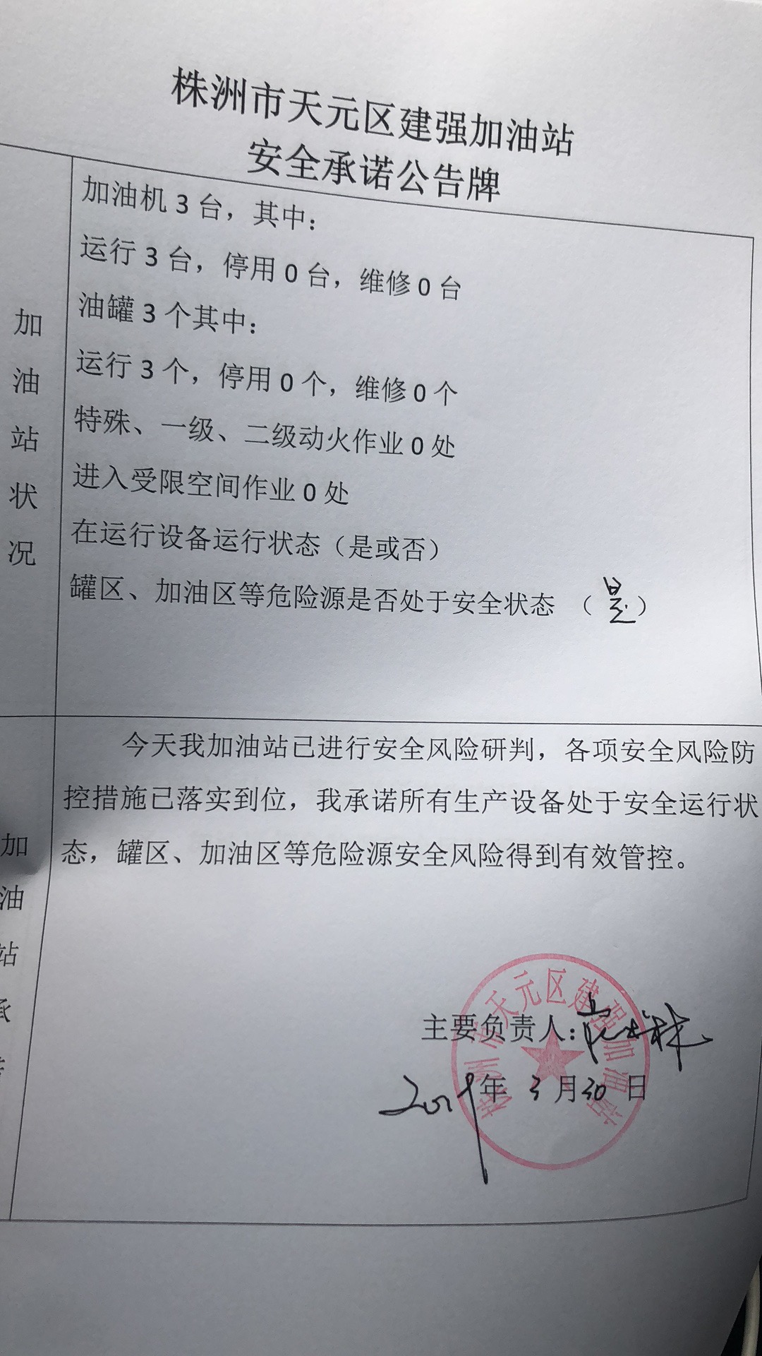 20190330安全承诺公告牌公示