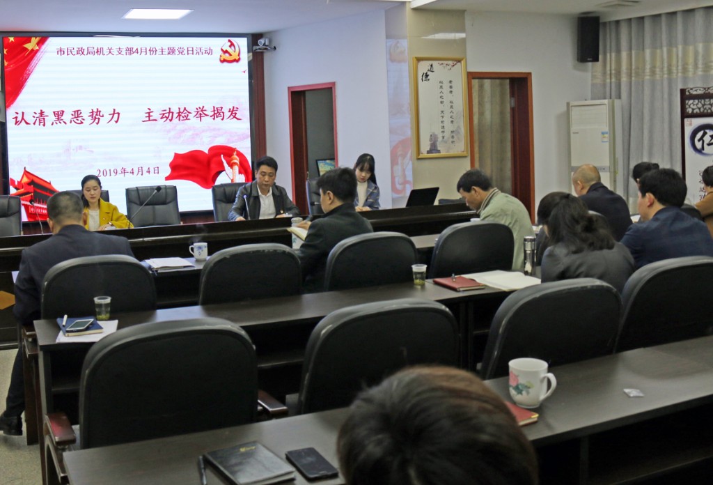 市民政局：开展扫黑除恶主题党日活动力促民政领域风清气正