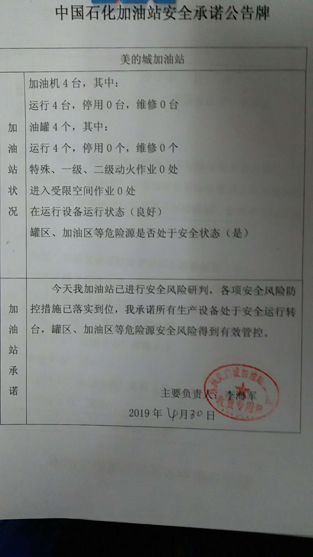 20190430安全承诺公告牌公示