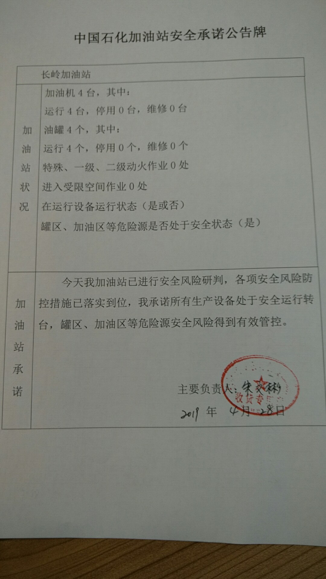 20190428安全承诺公告牌公示