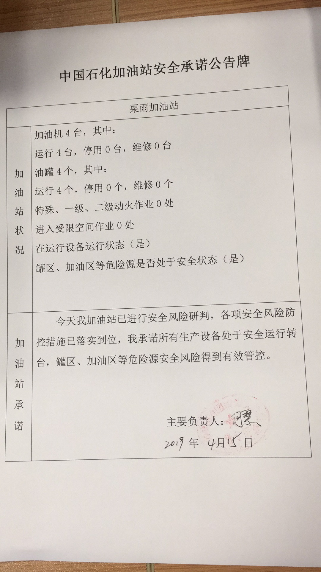 20190415安全承诺公告牌公示