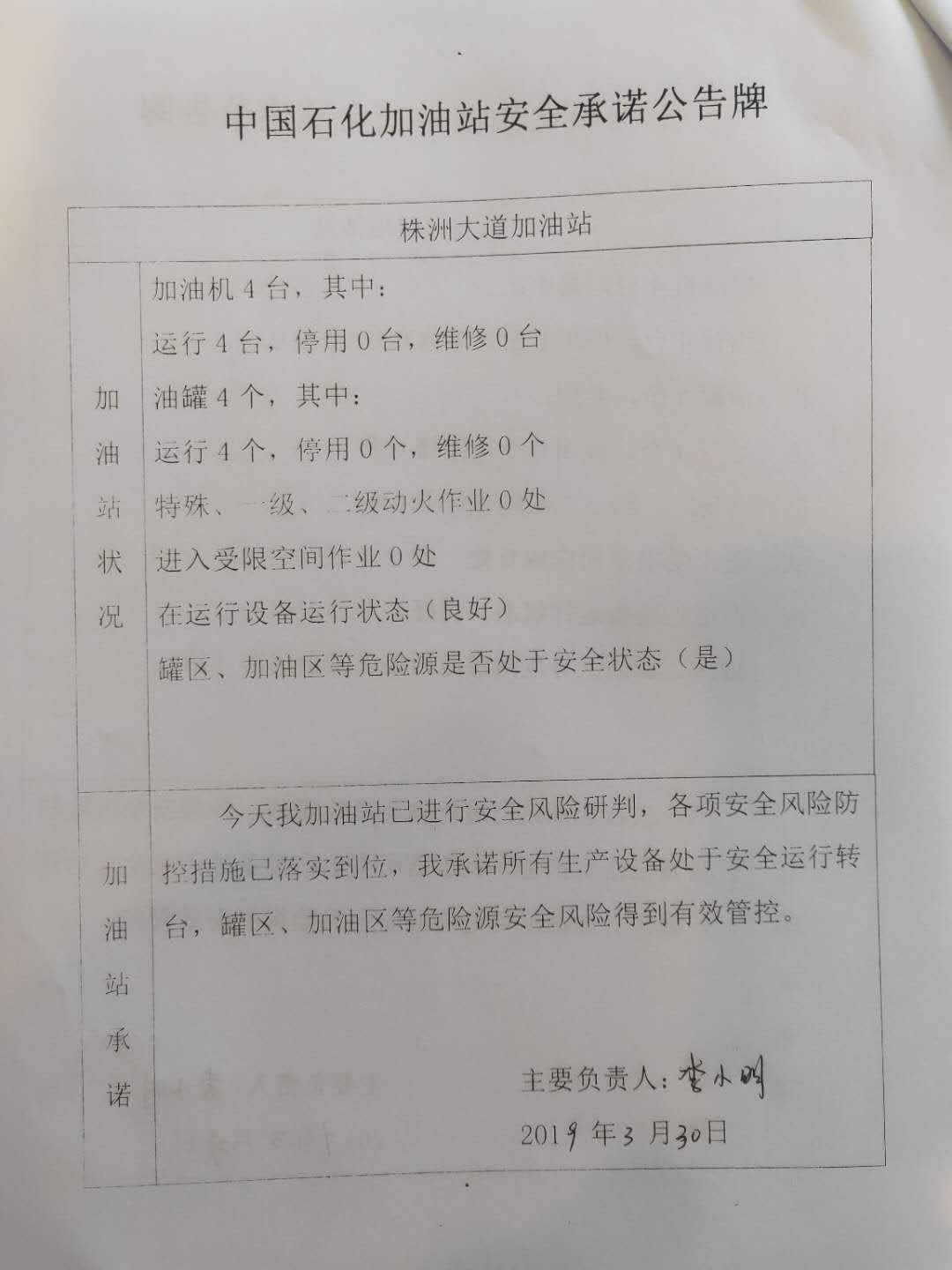 20190330安全承诺公告牌公示