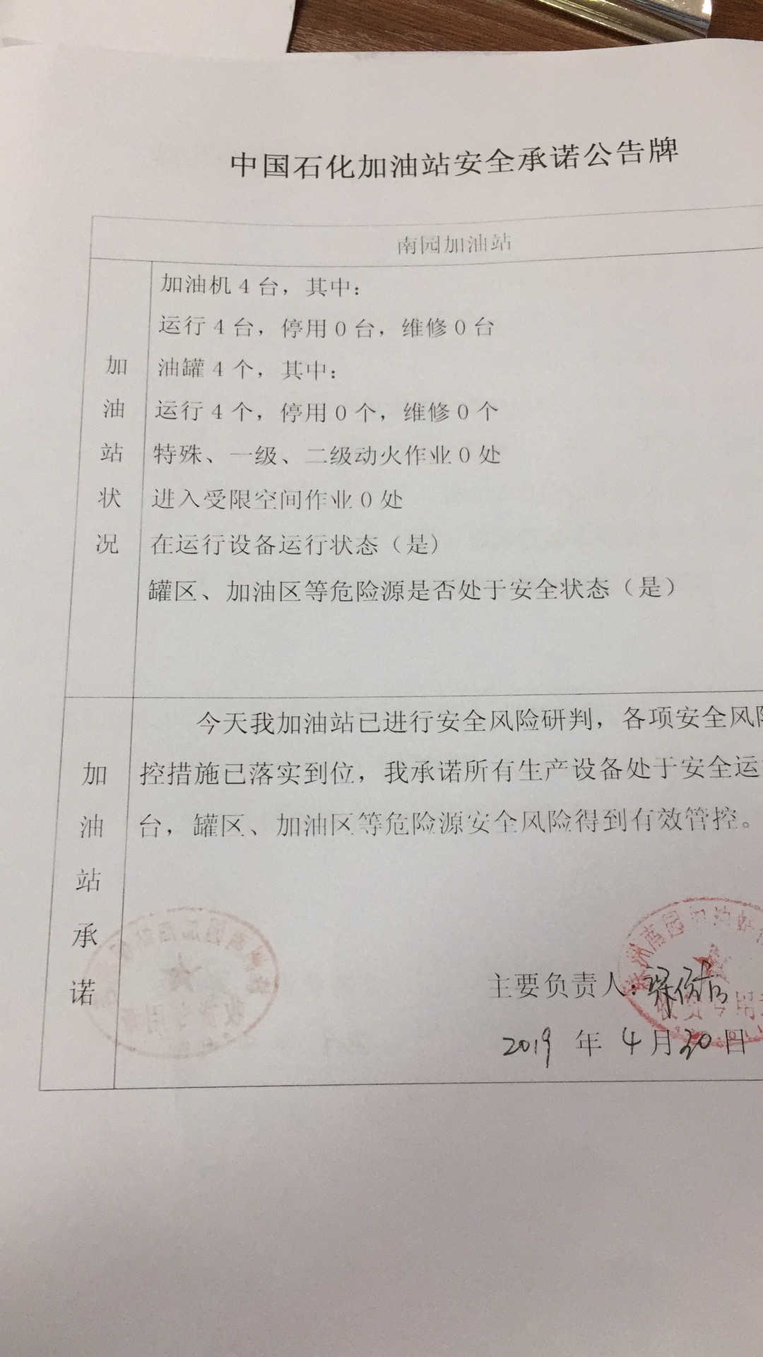 20190430安全承诺公告牌公示