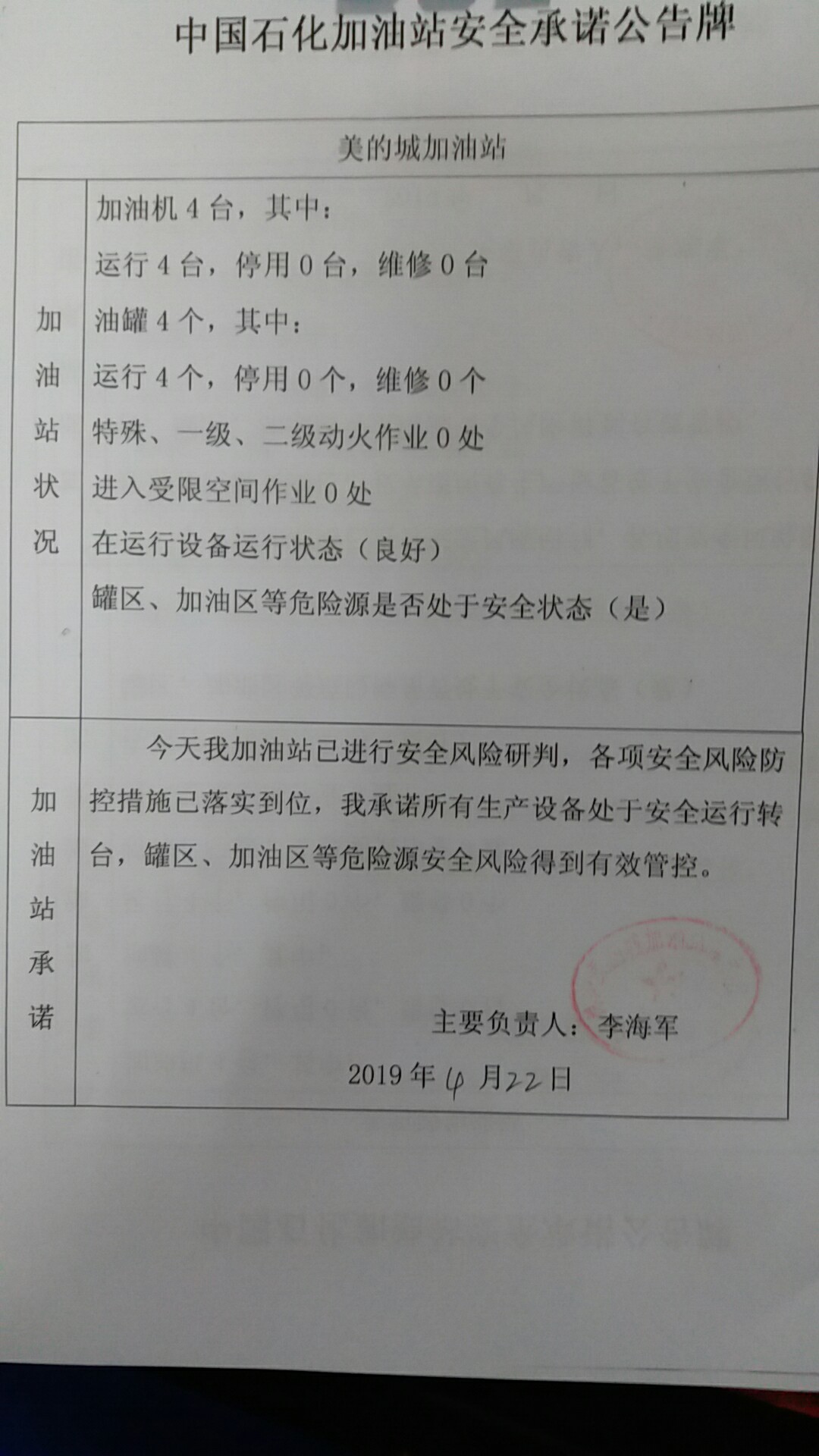 20190422安全承诺公告牌公示
