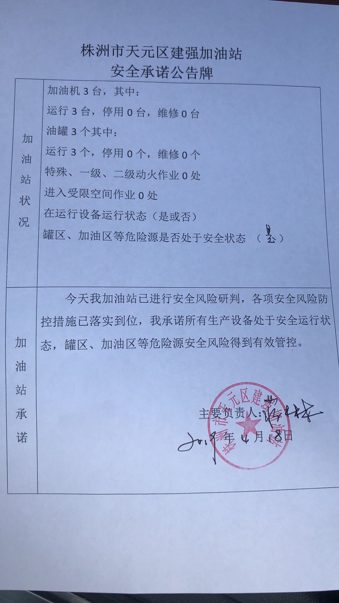 20190418安全承诺公告牌公示