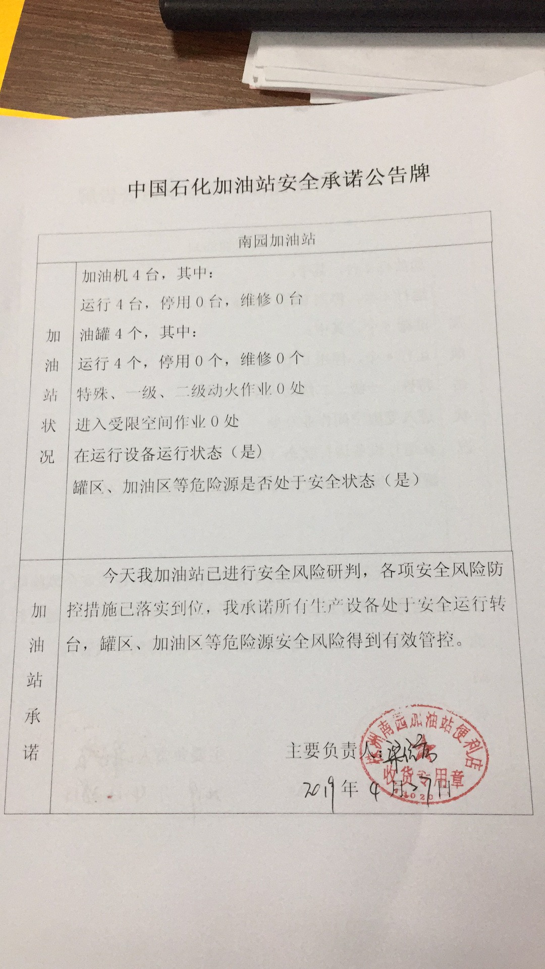 20190427安全承诺公告牌公示