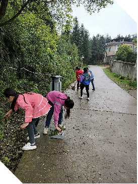 龙门镇果田小学“垃圾不落地,渌湘更美丽” 主题实践活动