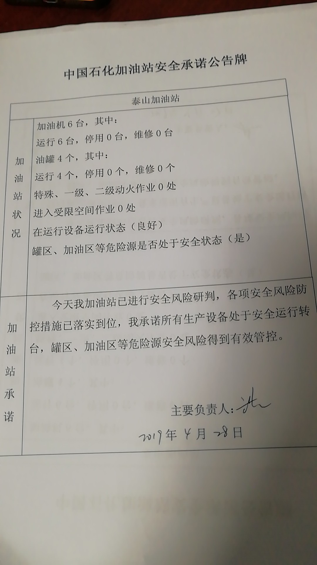 20190428安全承诺公告牌公示