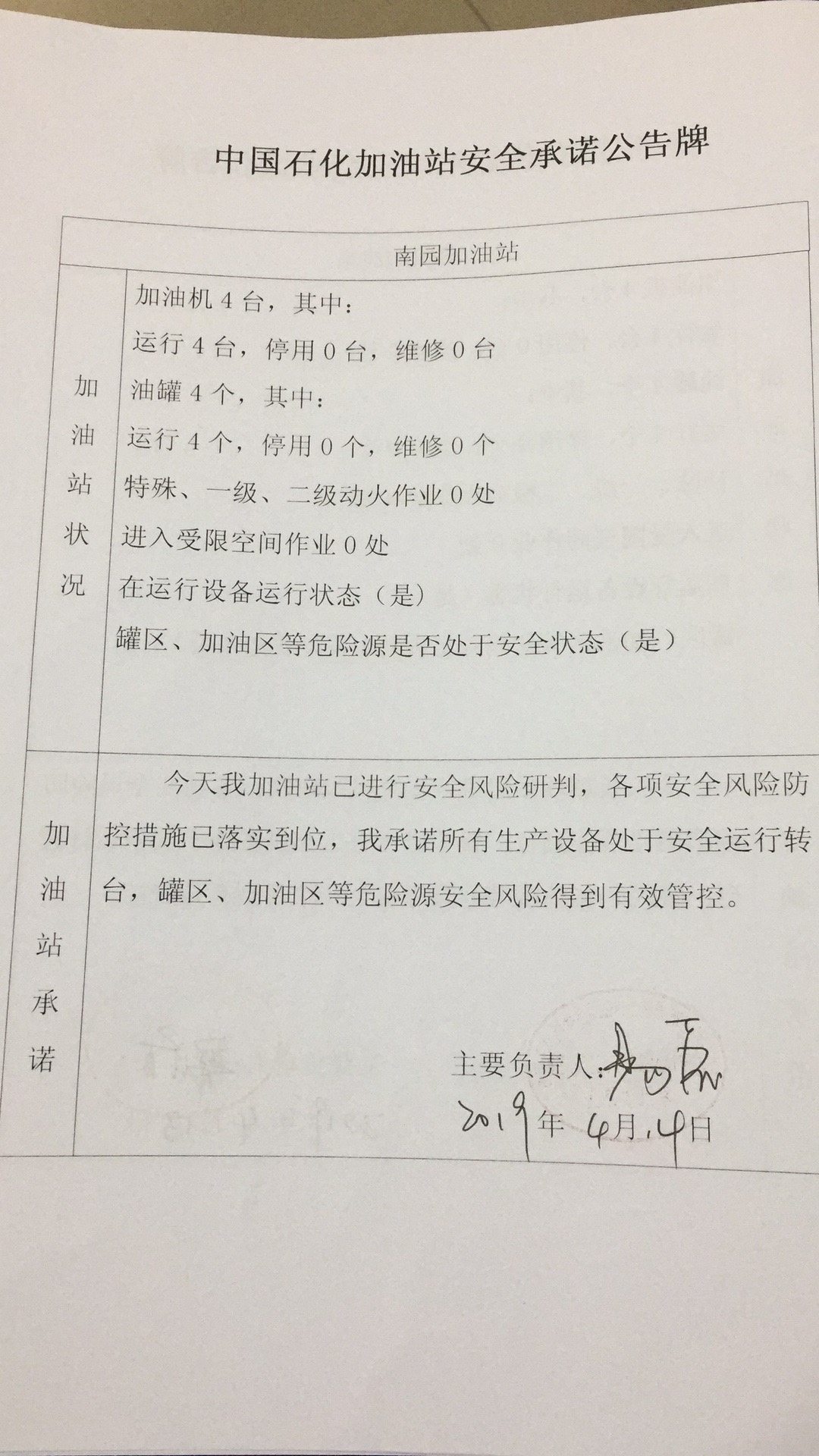20190414安全承诺公告牌公示