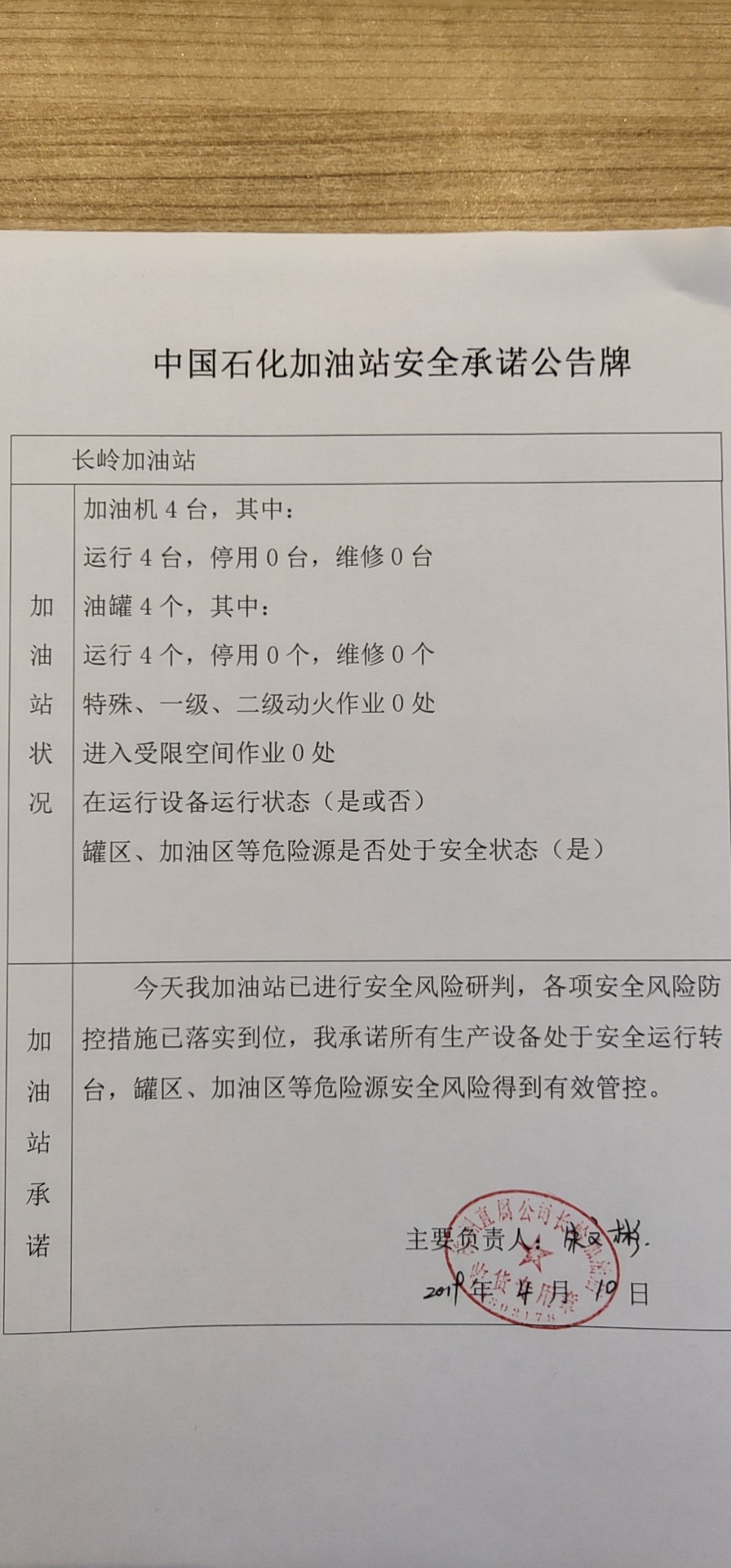 20190410安全承诺公告牌公示
