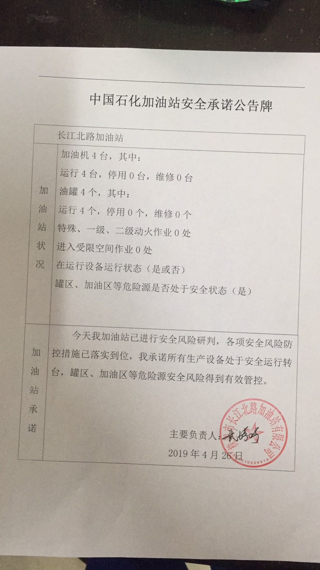 20190426安全承诺公告牌公示