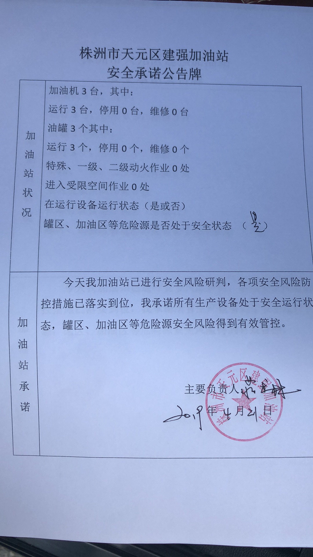 20190421安全承诺公告牌公示