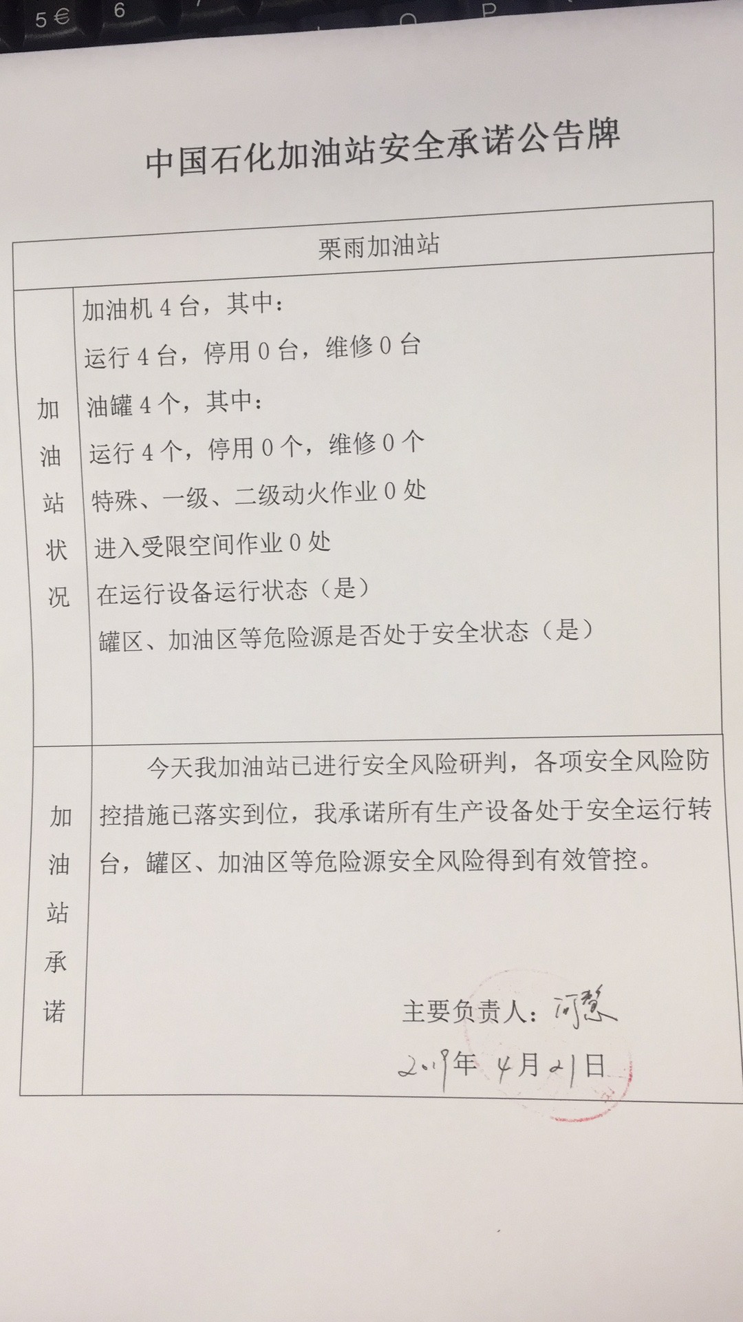 20190421安全承诺公告牌公示