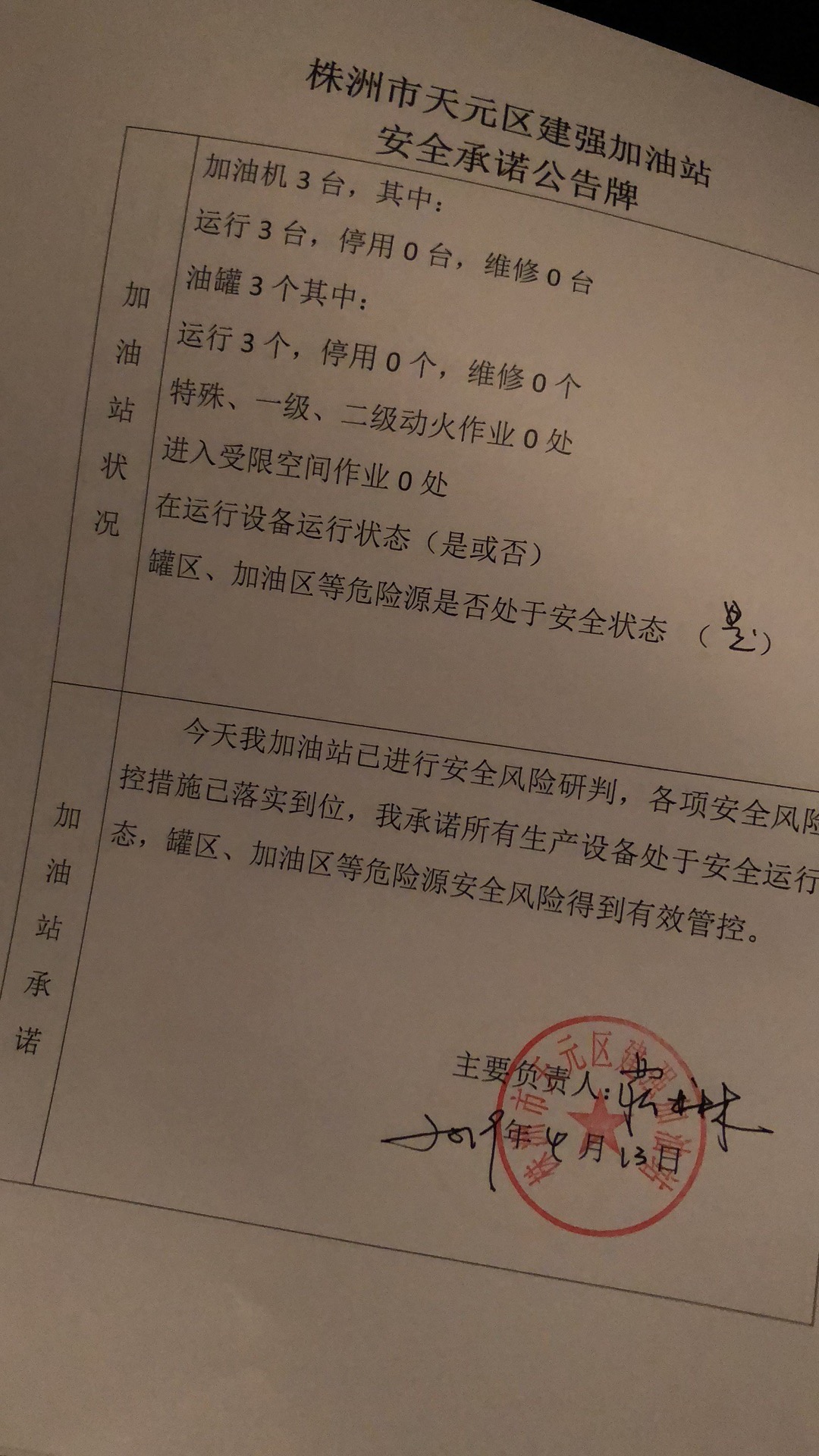 20190413安全承诺公告牌公示