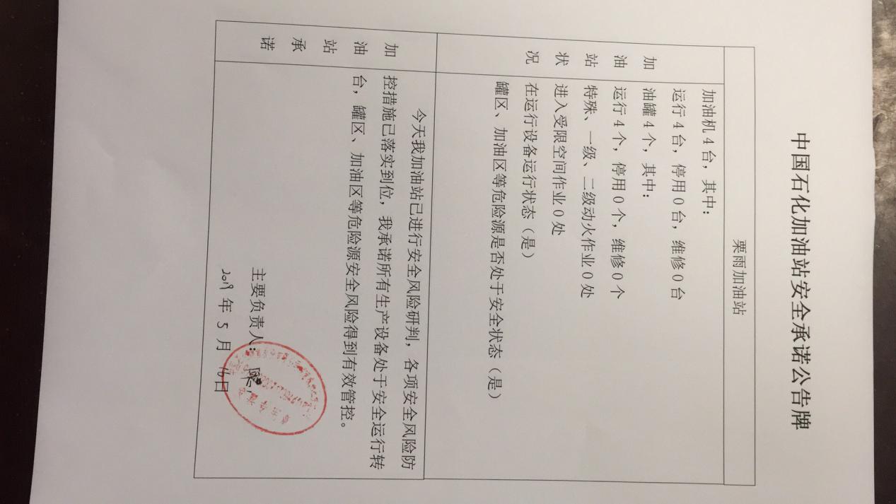 20190516安全承诺公告牌公示