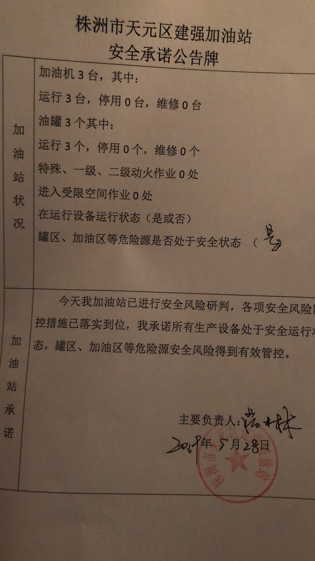 20190528安全承诺公告牌公示