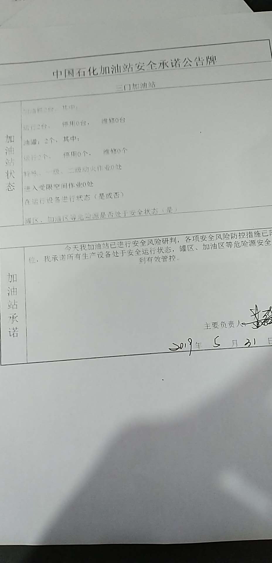 20190531安全承诺公告牌公示